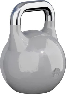 Produktbild von GORILLA SPORTS® Kettlebell Competition - Gewicht 36 kg, aus Massivstahlguss, Silber - Kugelhantel, Wettkampf Hantel, Schwunghantel