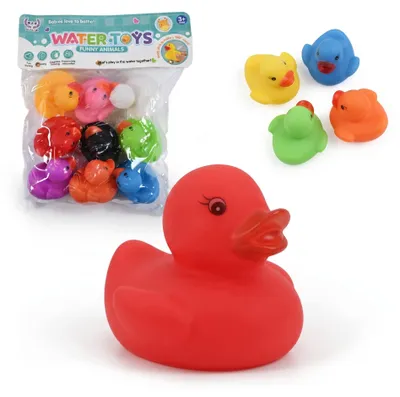 Produktbild von Badeenten Set 9 Stück Quietscheenten für Badewanne Pool Wasserspielzeug für Kinder