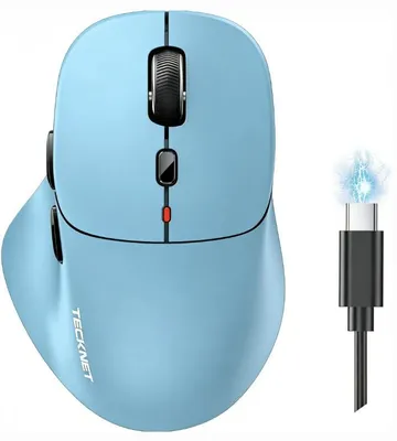 Immagine prodotto di Mouse Bluetooth ricaricabile, mouse wireless con poggiapulce ergonomico, 4800 DPI
