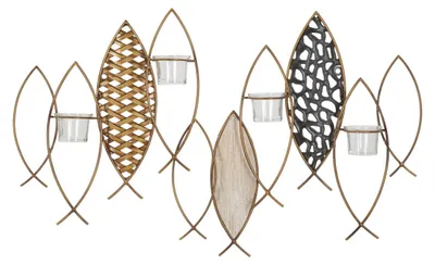 Produktbild von Wandkerzenhalter Fish aus Eisen und Glas CM 66x9x40,5