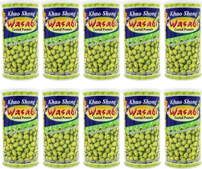 Produktbild von Khao Shong Wasabi Erdnüsse 10x350g