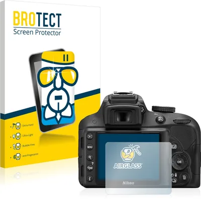 Produktbild von BROTECT Schutzglas für Nikon D3300 Schutzfolie Panzer Folie Glas Display Schutz klar