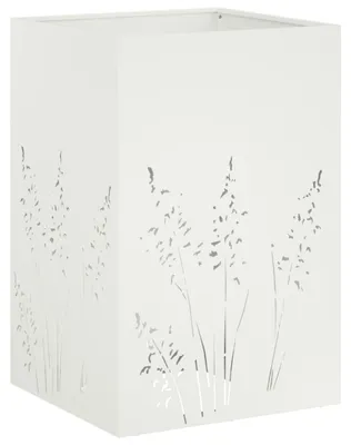 Obrázok produktu pre vidaXL Záhradný kvetináč, biela, 50 x 50 x 75 cm, z pozinkovanej ocele