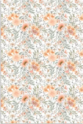 Produktbild von MuchoWow® Poster Blumen - Muster - Pastell 120x180 cm - Kunstposter
