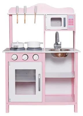 Obrázok produktu pre Detská kuchynka GINGER HOME, drevená, ružová, model W10C404I