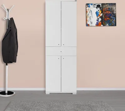 Produktbild von Skye Decor, Adr-441-Pp-1, Mehrzweckschrank, Weiß, 100 % MELAMINBESCHICHTETE SPANPLATTEN, 60 x 40 x 187 cm