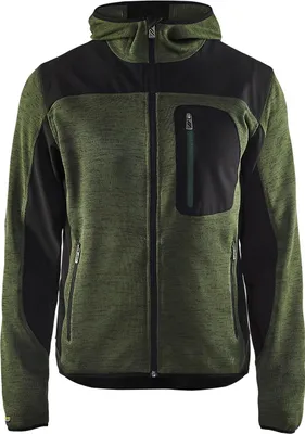Produktbild von BLAKLÄDER® Herren Strickjacke 4930 armygrün/schwarz Größe L