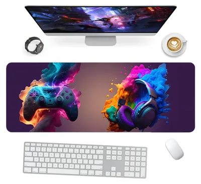 Produktbild von Schreibtischunterlage 80 x 30 cm - Gummi-Mauspad - Rutschfest für Büro und Gaming
