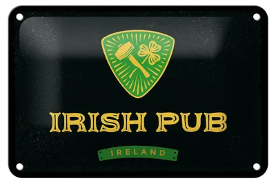 Produktbild von Blechschild Spruch Ireland Irish pub Alkohol 18x12cm Dekoration