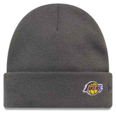 Zdjęcie produktu dla Czapka zimowa New Era NBA LA Los Angeles Lakers Mini Logo Dark Grey Cuff Knit Beanie - 60691118