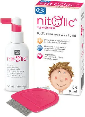 Obrázek produktu pro Pipi Nitolic, spray na wszy, 30ml + grzebień