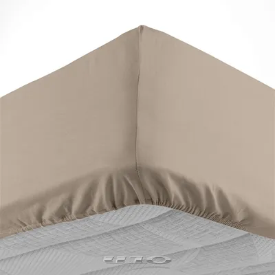 Immagine prodotto di Lenzuolo in cotone con elastico, 160 x 200 cm, beige