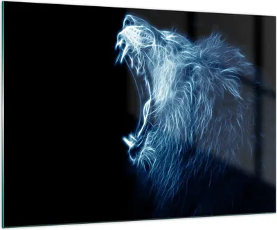 Produktbild von Bilder auf glas - Abstraktion Tier - 100x70cm - Glasbilder - Wandbilder - Kunstdruck - zum Aufhängen bereit - Wanddekoration aus Glas - Glas Bilder - Wandbild auf Glas - Einteilig - GAA100x70-3797