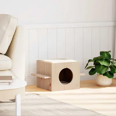 Obrázek produktu pro vidaXL Domeček pro kočky 51x35x30 cm z masivního borovicového dřeva