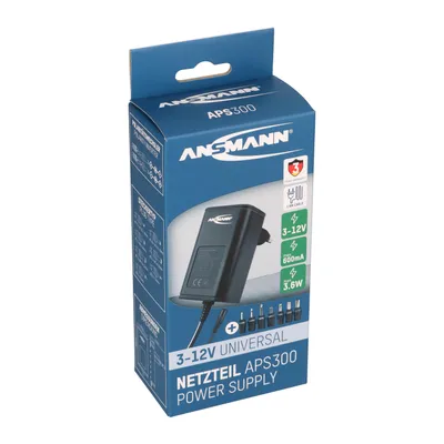 Immagine prodotto di Ansmann 5111233 APS 300 alimentatore a spina 3-12VDC max. 600mA (5111233)