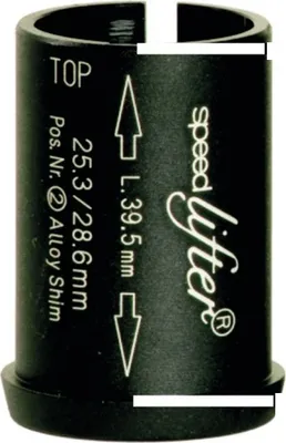 Image de by.schulz 10070 Speedlifter Douille de réduction 1 1/8' Ahead Ø25,4mm, 39,5mm de hauteur, noir, noir (1 pièce)