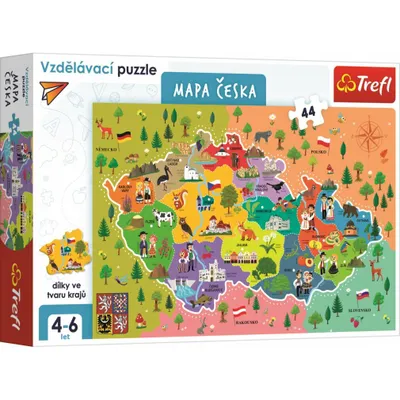 Obrázek produktu pro Trefl Puzzle Mapa České republiky / 44 dílků