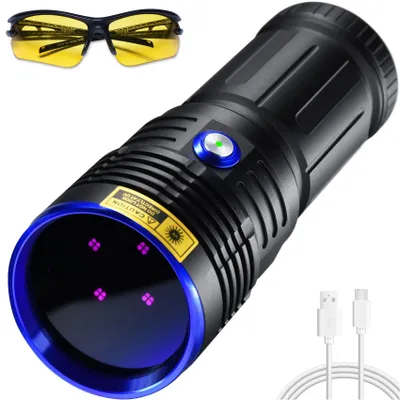 Obrázek produktu pro UV lampa s černým světlem, 365 nm, nabíjecí, 4 LED