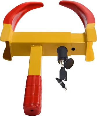 Produktbild von JOIEYOU Parkkralle Wegfahrsperre, Auto Diebstahlsicherung Rostfrei Radkralle mit Schlüsseln und 9 Löcher verstellbar Radschloss, für 19-30cm Breite Rad