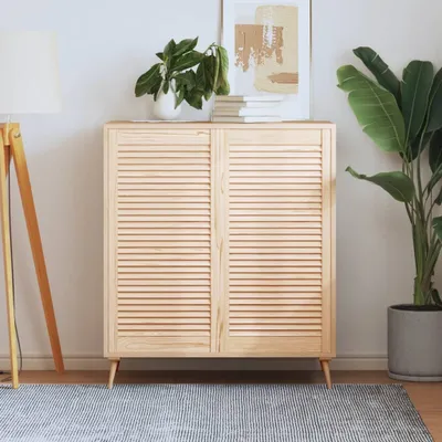 Zdjęcie produktu dla The Living Store drzwi do szafy konstrukcja listwowa 2 szt. 99,3x49,4 lite drewno sosnowe