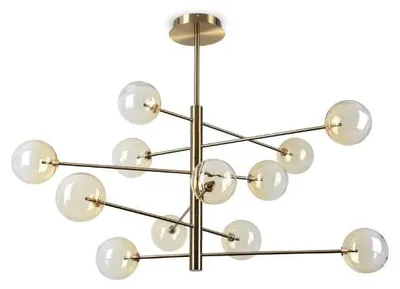 Produktbild von Ideal Lux 345383 EQUINOXE Pendelleuchte 12xG4 Kupfer
