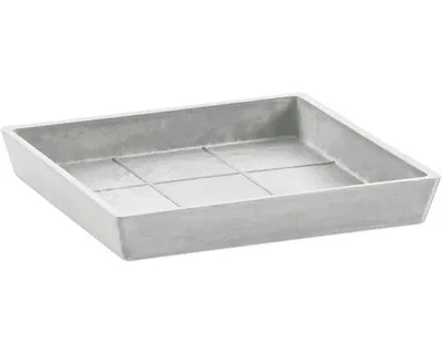 Produktbild von Blumentopf Untersetzer Ecopots Rotterdam Kunststoff 22 x 22 x 2,6 cm grauweiß