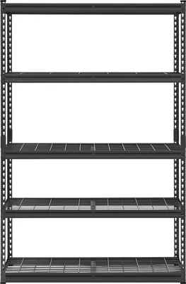 Image de Étagères de rangement Étagères de garage robustes à 5 niveaux réglables 2500 lb