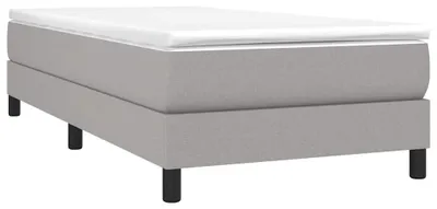 Obrázek produktu pro vidaXL Box spring bed frame light grey 90x190 cm fabric