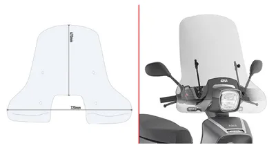Produktbild von GIVI transparente Windschutzscheibe 47x72cm für ASKOLL NGS1-NGS2-NGS3