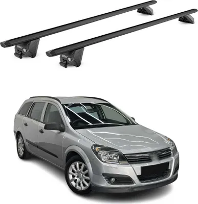 Image de Barres de toit transversales pour Opel Astra H J SW 2007-2015 Alu Noir 2x ABE