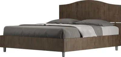 Produktbild von ITYHOME - Bett ohne Lattenrost 160x190 Nussbaum Dores