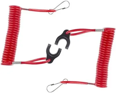Produktbild von Famanu Sicherheits-Lanyard - Notstop-Kabel - Universelle Passform - 2 Stück - Rot