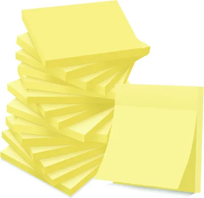 Produktbild von 16 Blöcken Haftnotizen Gelbe, 76 x 76 mm Selbstklebende Klebezettel, Post Sticky Notes für Büro Zuhause Schule Sitzung, 75 Blatt pro Blöcken, Das sind 1.200 Blatt