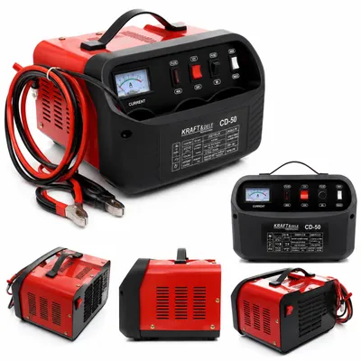 Imagen del producto de Cargador de batería para automóviles 12/24V, 50A | Kraft&Dele, Imagen generada por IA
