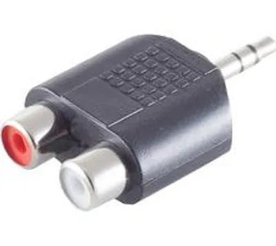 Produktbild von Klinke 3,5 mm Stecker auf 2x Cinch Buchse Adapter, Stereo