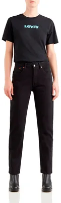 Immagine prodotto di Jeans da donna Levi's modello 501, taglio cropped, vita alta, vestibilità dritta, colore nero (Black Sprout)