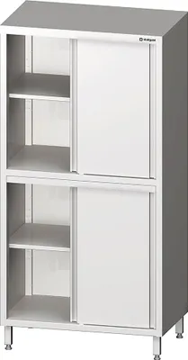 Produktbild von Hochschrank mit Schiebetüren, 900x700x2000 mm, mit zwei Schrankräumen, verschweißt