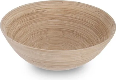 Image de Bol en bambou et bois Panier à fruits et légumes Décoratif pour la cuisine 25 cm