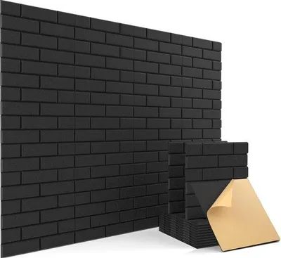Produktbild von Famanu Akustikpaneele 30 cm x 30 cm x 1 cm 12 Stück schallabsorbierend - Akustik Wanddekoration