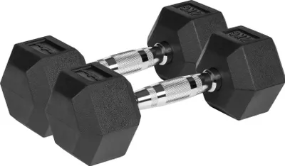 Produktbild von Gusseisen Hanteln gummiert HEX 2x4kg Rebel Sechskant Set 8kg SOLID