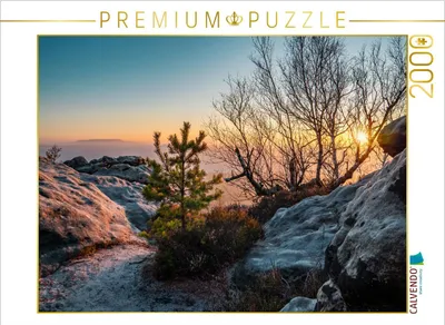 Produktbild von CALVENDO Puzzle Gohrisch in der Sächsischen Schweiz 2000 Teile Puzzle quer | 2000 Teile Lege-Größe 90x67cm Foto-Puzzle für glückliche Stunden