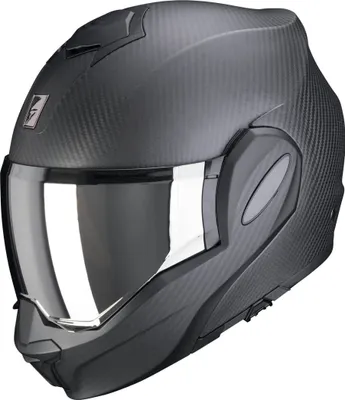 Produktbild von Scorpion Exo-tech Evo Carbon Solid Modularhelm Schwarz L Schwarz L