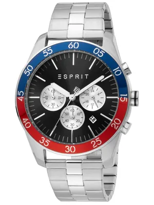 Produktbild von Esprit ES1G204M0085 Jordan Silver Black Uhr Herrenuhr Chrono Datum