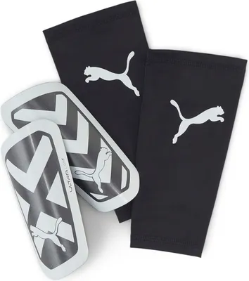 Produktbild von Puma ULTRA Light Sleeve Fußball Schienbeinschoner Unisex schwarz weiß Gr XXS