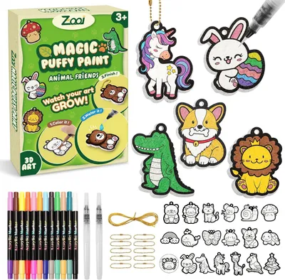 Produktbild von Bastelset, Magic Puffy Paint, für Kinder, 3D-Malset, zum Basteln