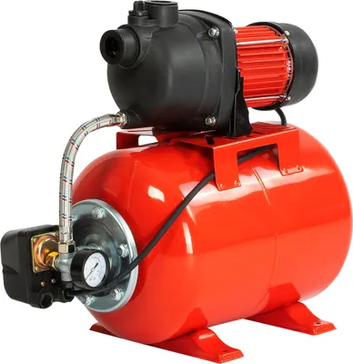Produktbild von Grafner Hauswasserwerk 1200 Watt (max. 5 bar, 25 Liter Kessel, Fördermenge 3800 Liter / Stunde, Start/Stop Automatik, Druckschalter, Manometer