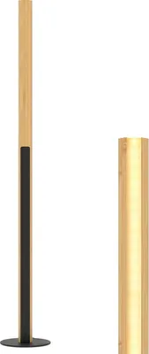 Produktbild von COSTWAY 122cm LED Stehlampe Bambus, Standlampe mit Fußschalter & 3 Farbtemperaturen von 3000K-6000K, dimmbare Leselampe minimalistisch