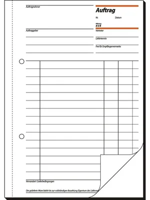Produktbild von SIGEL AU525 Aufträge, A5, mit Blaupapier, 2 x 50 Blatt