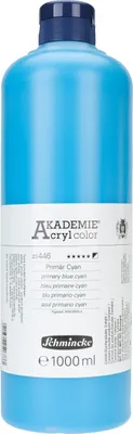 Produktbild von Schmincke AKADEMIE Acryl - Primär Cyan 1000ml Acrylfarbe - 23 446 029