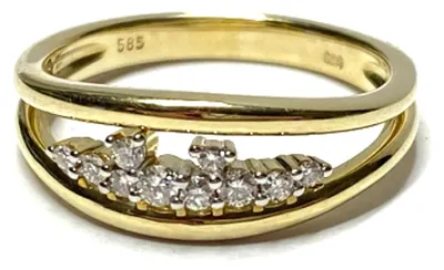Produktbild von Ring 585/- Gold Brillant 0,19ct (w/si)  Verlobungsring Vorsteckring #56